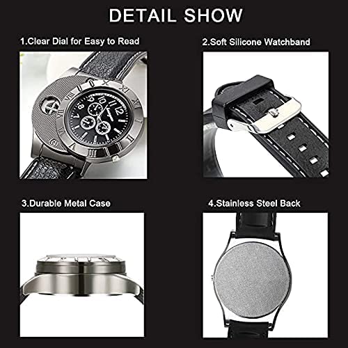 Electronic Cigarette Lighter Watch with USB Rechargeable Sporty Wristwatch Stylish Cigarette Lighter Watch, Multifunctional