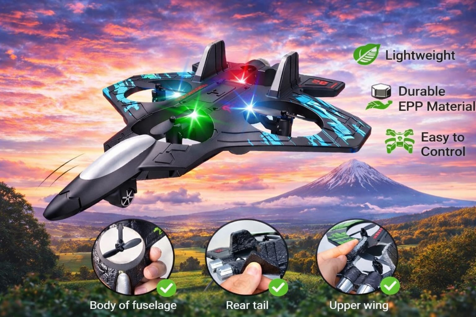 X33 Fighter Aircraft Drone - Remote Control Quadcopter