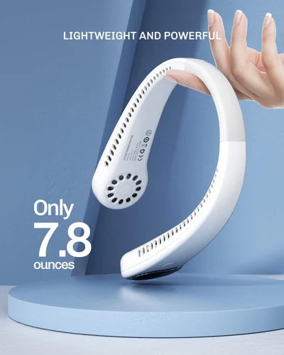 Portable Neck Fan, Bladeless Personal Fan Rechargeable- USB 4000mAh Battery